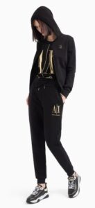 ARMANI EXCHANGE – Felpa Donna con Zip Sweatshirt Nero