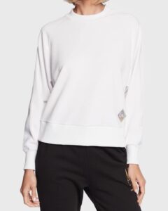 ARMANI EXCHANGE – Felpa Donna Relaxed con Spalle e Maniche Logate Bianco