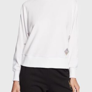 ARMANI EXCHANGE – Felpa Donna Relaxed con Spalle e Maniche Logate Bianco