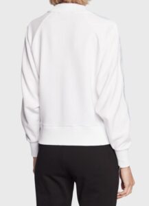 ARMANI EXCHANGE – Felpa Donna Relaxed con Spalle e Maniche Logate Bianco