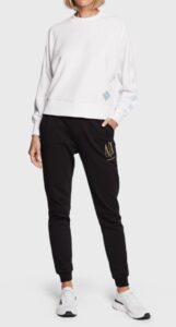 ARMANI EXCHANGE – Felpa Donna Relaxed con Spalle e Maniche Logate Bianco