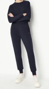 ARMANI EXCHANGE – Felpa Donna Regular con Logo Cucito Centro Petto Nero