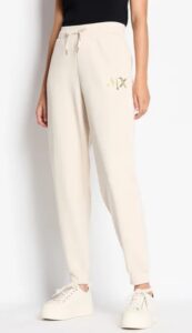 ARMANI EXCHANGE – Pantaloni Donna Sweatpants con Logo AX Beige