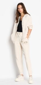 ARMANI EXCHANGE – Pantaloni Donna Sweatpants con Logo AX Beige