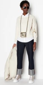ARMANI EXCHANGE – Felpa Donna Sweatshirts Without Hood Beige