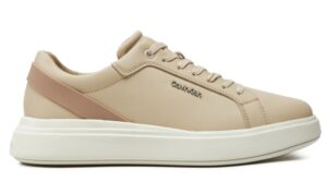 CALVIN KLEIN JEANS – Sneaker Uomo Low Top Lace Up W/ Stripe Beige