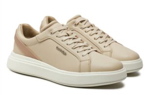 CALVIN KLEIN JEANS – Sneaker Uomo Low Top Lace Up W/ Stripe Beige