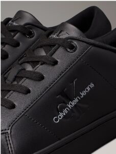 CALVIN KLEIN JEANS – Sneaker Uomo Classic Cupsole Low Laceup in Pelle Triplo Nero