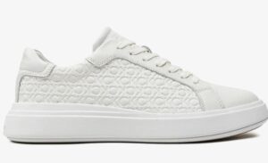 CALVIN KLEIN JEANS – Sneaker Uomo Low Top Lace Up Lth Mono Bianco
