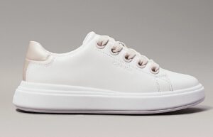 CALVIN KLEIN – Sneaker Donna Cupsole Lace Up Lht Bianco/Grigio Cristallo