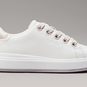 CALVIN KLEIN – Sneaker Donna Cupsole Lace Up Lht Bianco/Grigio Cristallo