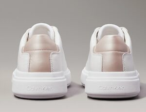 CALVIN KLEIN – Sneaker Donna Cupsole Lace Up Lht Bianco/Grigio Cristallo