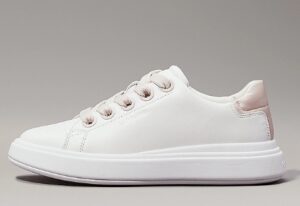 CALVIN KLEIN – Sneaker Donna Cupsole Lace Up Lht Bianco/Grigio Cristallo
