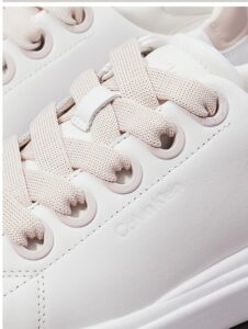 CALVIN KLEIN – Sneaker Donna Cupsole Lace Up Lht Bianco/Grigio Cristallo