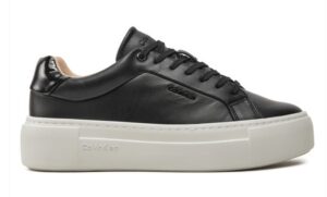 CALVIN KLEIN JEANS – Scarpe Donna Platform in Pelle Nero