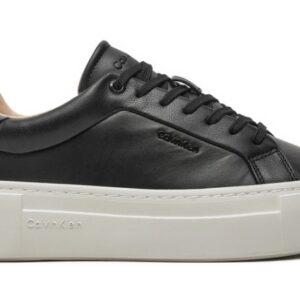 CALVIN KLEIN JEANS – Scarpe Donna Platform in Pelle Nero