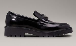 CALVIN KLEIN JEANS – Scarpe Donna Loafer in Pelle Triplo Nero