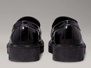 CALVIN KLEIN JEANS – Scarpe Donna Loafer in Pelle Triplo Nero
