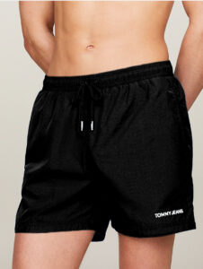 TOMMY HILFIGHER JEANS – Costume Uomo Shorts Slim Fit Medio con Logo Nero
