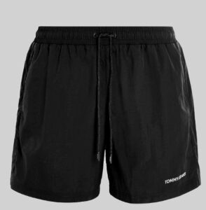 TOMMY HILFIGHER JEANS – Costume Uomo Shorts Slim Fit Medio con Logo Nero