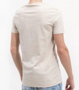 CALVIN KLEIN -T-Shirt Uomo con Monogramma Slim Beige