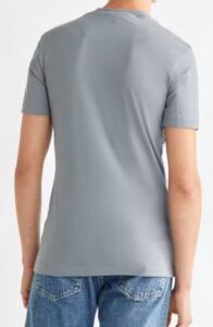 CALVIN KLEIN -T-Shirt Uomo Misto Cotone Biologico Slim Grigio