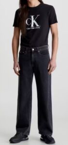 CALVIN KLEIN -T-Shirt Uomo con Monogramma Regular Nero