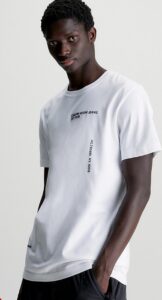CALVIN KLEIN -T-Shirt Uomo Multi Logo Regular Bianco