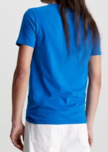 CALVIN KLEIN -T-Shirt Uomo con Monogramma Slim Tarps Blu