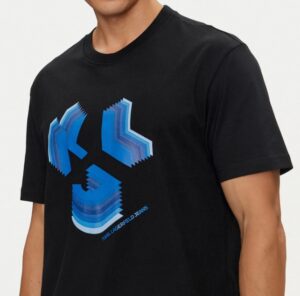 KARL LAGERFELD – T-Shirt Uomo Regular 3D Monogram Nero