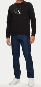 CALVIN KLEIN JEANS – Felpa Uomo Monologo Nero