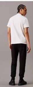 CALVIN KLEIN JEANS – Pantaloni Tuta Uomo con Stemma in Spugna di Cotone Nero