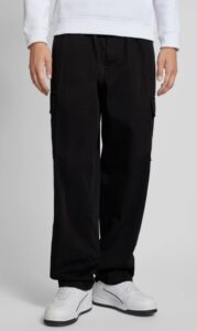 CALVIN KLEIN – Pantaloni Uomo Cargo in Twill di Cotone Nero