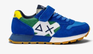 SUN68 – Scarpe Boy’s Jaki Bicolor (Kid) Royal/Verde Prato