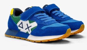 SUN68 – Scarpe Boy’s Jaki Bicolor (Kid) Royal/Verde Prato