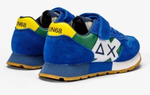 SUN68 – Scarpe Boy’s Jaki Bicolor (Kid) Royal/Verde Prato