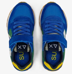 SUN68 – Scarpe Boy’s Jaki Bicolor (Kid) Royal/Verde Prato