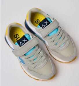 SUN68 – Scarpe Boy’s Jaki Bicolor (Kid) Grigio Chiaro/Bianco