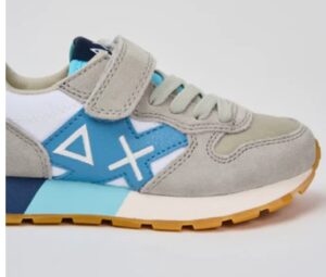 SUN68 – Scarpe Boy’s Jaki Bicolor (Kid) Grigio Chiaro/Bianco