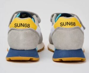 SUN68 – Scarpe Boy’s Jaki Bicolor (Kid) Grigio Chiaro/Bianco
