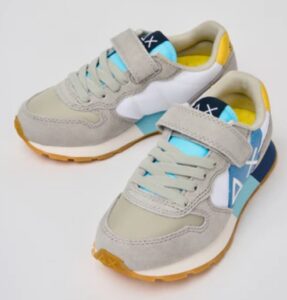 SUN68 – Scarpe Boy’s Jaki Bicolor (Kid) Grigio Chiaro/Bianco