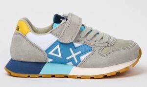 SUN68 – Scarpe Boy’s Jaki Bicolor (Kid) Grigio Chiaro/Bianco