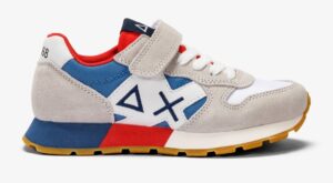 SUN68 – Scarpe Boy’s Jaki Bicolor (Kid) Bianco/Avio
