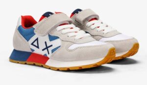 SUN68 – Scarpe Boy’s Jaki Bicolor (Kid) Bianco/Avio