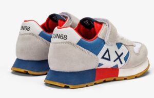 SUN68 – Scarpe Boy’s Jaki Bicolor (Kid) Bianco/Avio