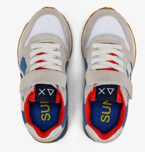 SUN68 – Scarpe Boy’s Jaki Bicolor (Kid) Bianco/Avio