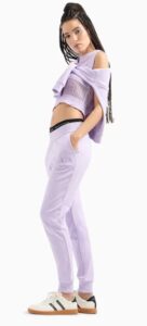 ARMANI EXCHANGE – Felpa Donna Girocollo con Stampa Logata in Cotone Organico ASV Lilla