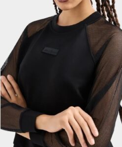 ARMANI EXCHANGE – Maglia Donna con Manica Traforata Nero