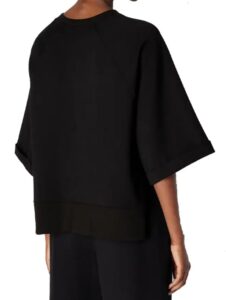 ARMANI EXCHANGE – Felpa Donna con Maniche Maxi in Scuba Stretch Nero