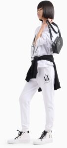 ARMANI EXCHANGE – Felpa Donna in Tessuto French Terry Icon Project Bianco